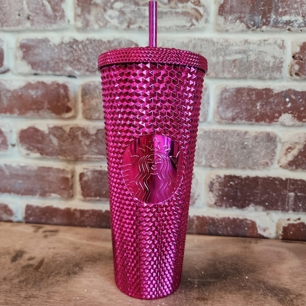 Starbucks Hot Pink Chrome Tumbler Venti